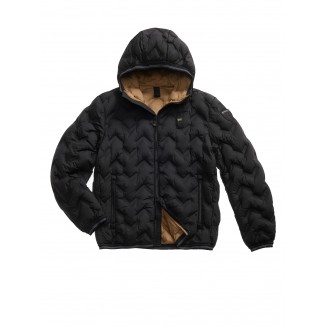 PLUMÍFERO DE ÁNGULOS PIERY AZUL MARINO -