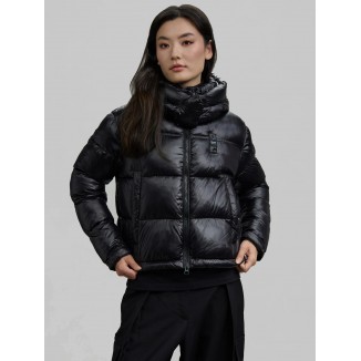 PIUMINO IMBOTTITO BLAUER CHARME CON CAPPUCCIO COLORE NERO - 