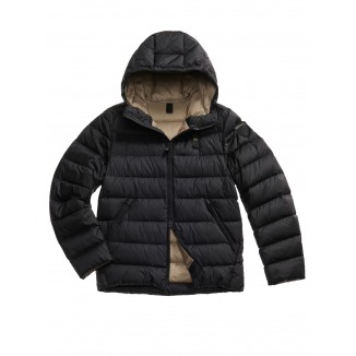 PLUMÍFERO CON CAPUCHA BLAUER ACTON NEGRO -