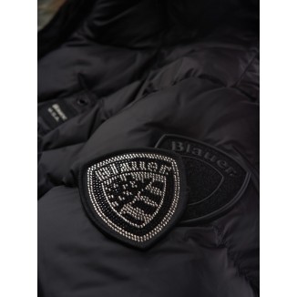 PLUMÍFERO LARGO CON CAPUCHA BLAUER ALTHEA NEGRO - 