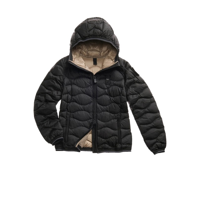 PIUMINO BLAUER CAMELIA ONDULATO NERO - 