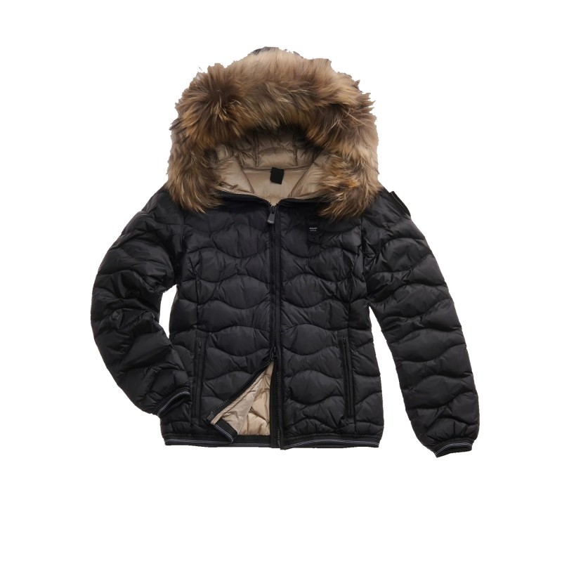 PIUMINO BLAUER ONDULATO ALDIE COLORE NERO - 