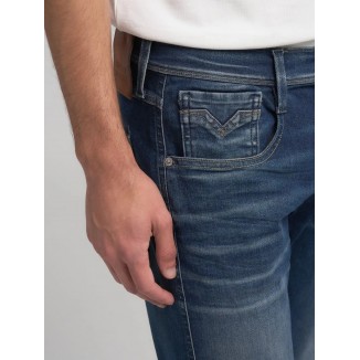 REPLAY JEANS HYPERFLEX SLIM AMBASS DARK BLUE - 