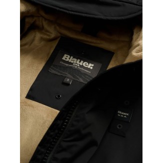 TRENCH BLAUER CON INTERIOR DE PIEL ECO PAYNE NEGRA - 