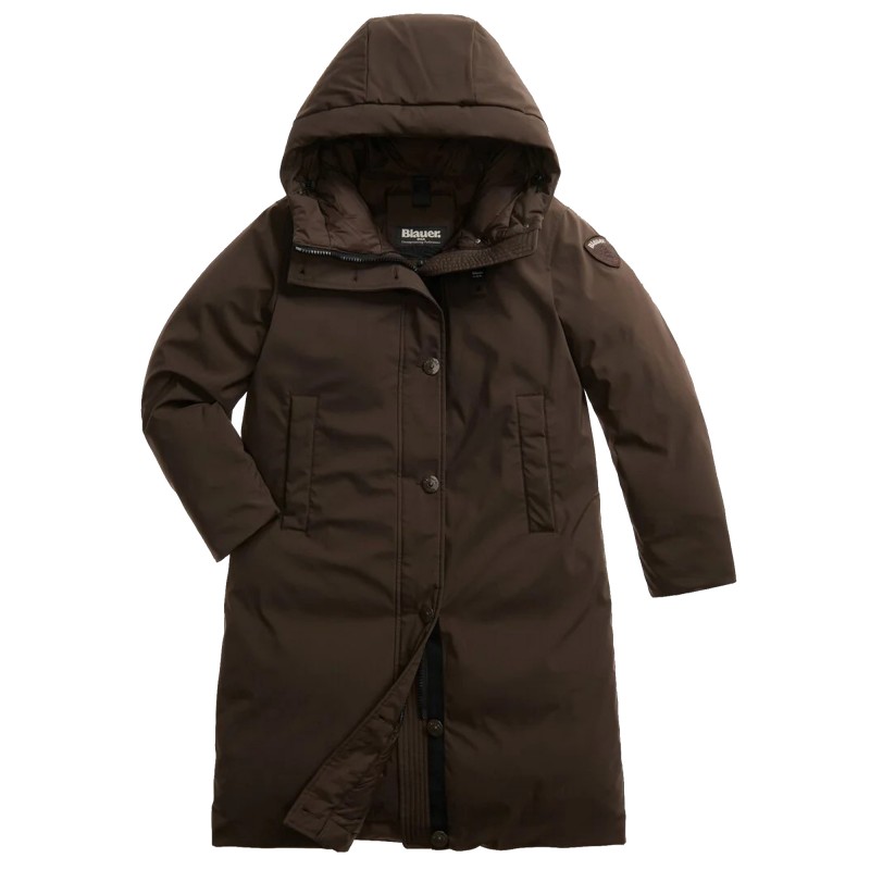 BLAUER PARKA DONNA NEOPRENE ARGYLE MARRONE - BLAUER PARKA DONNA NEOPRENE ARGYLE MARRONE -