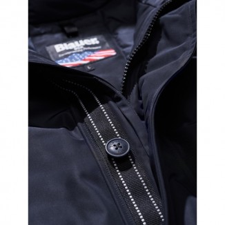 PARKA DE TASLAN CON CAPUCHA Y PELO MARC