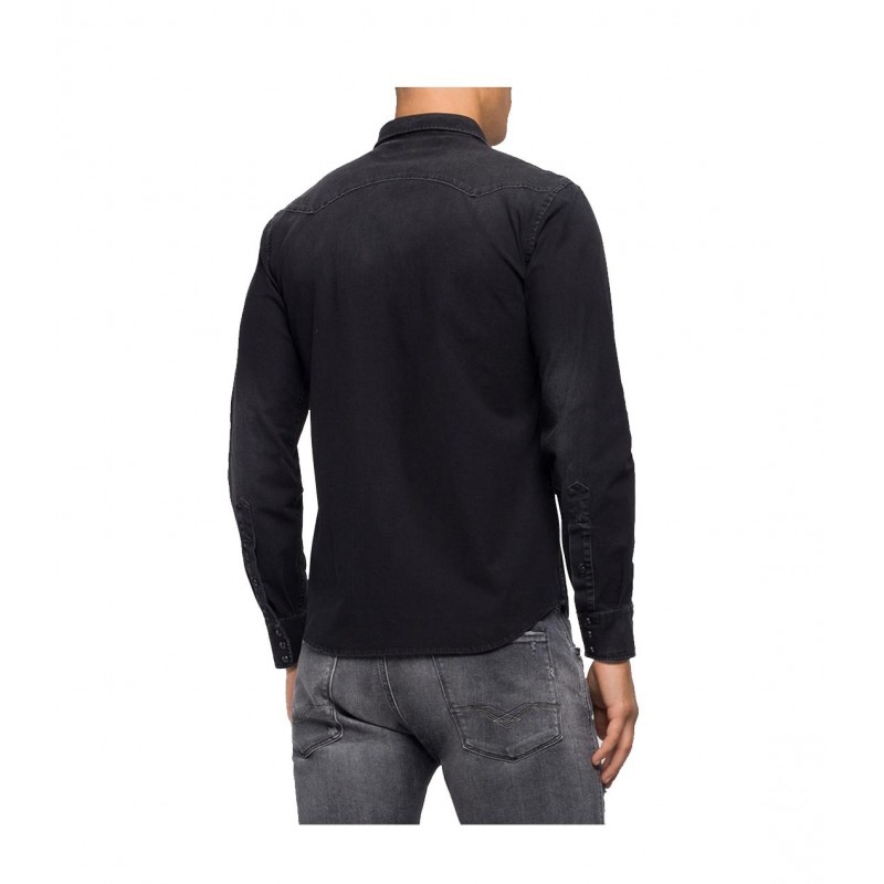 Replay Para Hombre, 010 Negro/Gris Oscuro, Grande