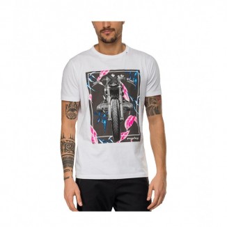CAMISETA REPLAY ESTAMPADO MOTO - 