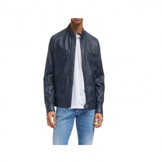 CAZADORA BIKER DE PIEL CALADA LLOYD