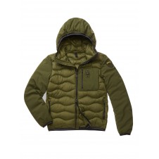 PLUMÍFERO BLAUER DE NYLON Y NEOPRENO CON CAPUCHA HERMAN VERDE - 