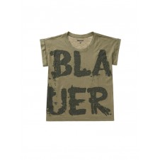 CAMISETA BLAUER MUJER TEÑIDA EN PRENDA - 