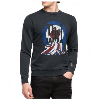 SUDADERA REPLAY THE WHO EFECTO DESGASTADO - 