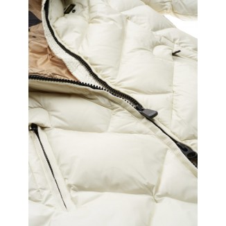 PLUMÍFERO LARGO LUMINOSO ALTHEA BLANCO ROTO