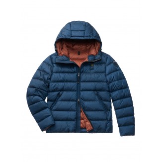 PIUMINO BLAUER SERGIO BLU CON CAPPUCCIO - 