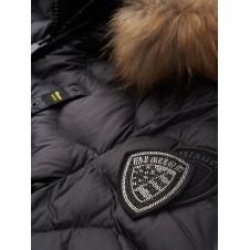 PLUMÍFERO DE LÍNEAS GEOMÉTRICAS ALICIA NEGRO