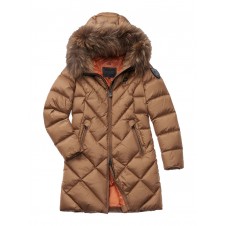 PLUMÍFERO LARGO LUMINOSO BRANDY - 