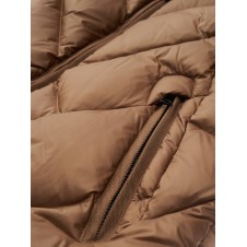 PLUMÍFERO LARGO LUMINOSO BRANDY - 