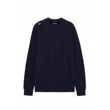 FELPA DA UOMO IN COTONE MA.STRUM BLU NAVY - 