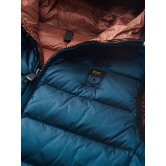 BLAUER GILET CON CAPPUCCIO LEVI