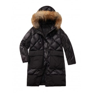 PIUMINO LUNGO IN NYLON E TAFFETA' LEAH -