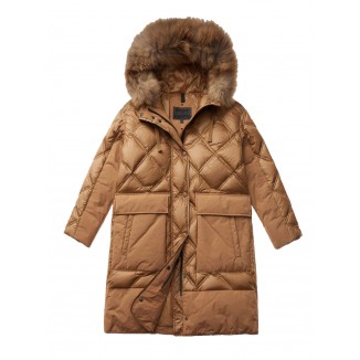 PIUMINO LUNGO IN NYLON E TAFFETA' LEAH -