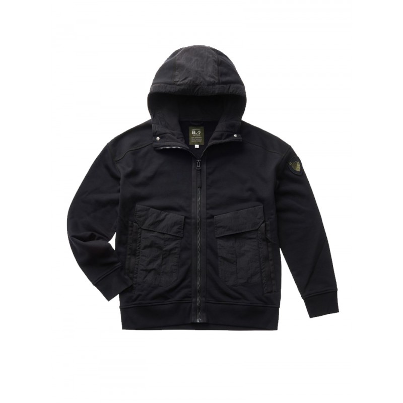 SUDADERA TECNICA DE ALGODON Y NYLON CREASE BLAUER USA - 