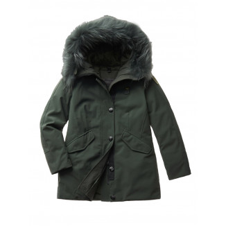 PARKA DE NEOPRENO CON CAPUCHA DE PELO IRMA - 
