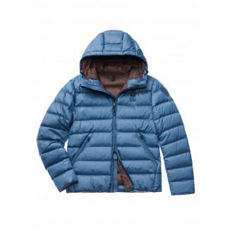 BLAUER SERGIO PIUMINO BLU CON CAPPUCCIO - 