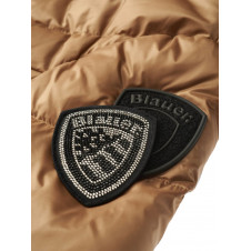 PLUMÍFERO DE LÍNEAS GEOMÉTRICAS ALICIA MARRON TABACO