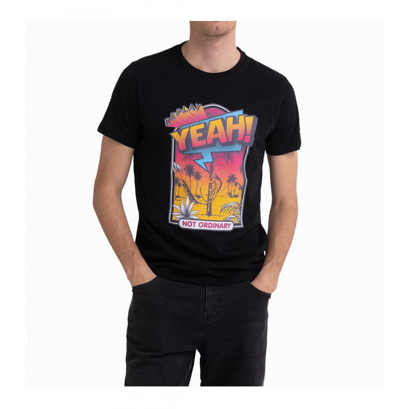 T-SHIRT REPLAY CON STAMPA POP - 
