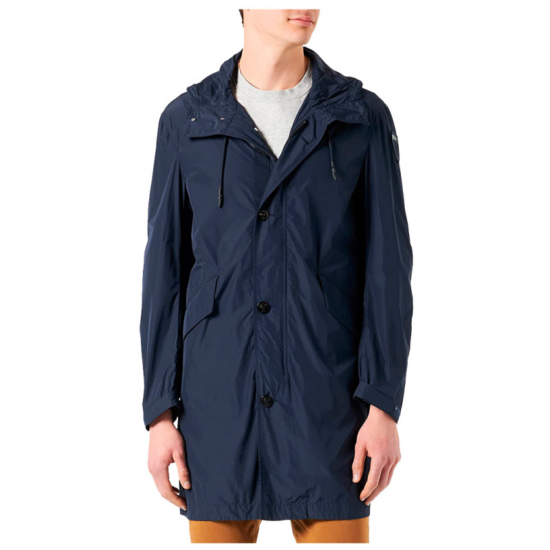 BLAUER TRENCH GIACCA A VENTO CON CAPPUCCIO - 