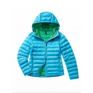 BLAUER PIUMINO DA DONNA CON CAPPUCCIO SOPHIA IN AZURRO - 