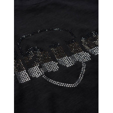 BLAUER T-SHIRT DA DONNA CON LOGO GLITTER - 