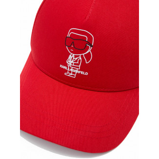 GORRA MAXI LOGO KARL ROJA