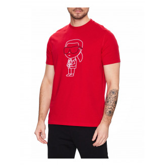 T-SHIRT KARL LAGERFELD CON GRANDE LOGO IN GOMMA - 