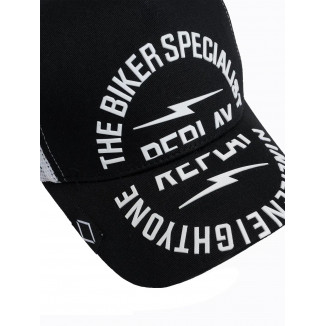 GORRA CON VISERA Y MOTIVO BIKER REPLAY