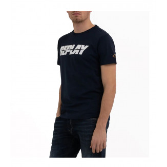 T-SHIRT REPLAY CON STAMPA LOGO FRONTALE - 