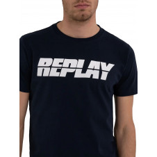 T-SHIRT REPLAY CON STAMPA LOGO FRONTALE - 