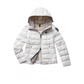 PLUMÍFERO BLAUER MUJER DE NYLON BLANCO BRILLANTE AURORA -