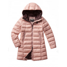BLAUER PIUMINO LUNGO CON CAPPUCCIO AGNES COLORE ROSA - 