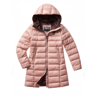 BLAUER PIUMINO LUNGO CON CAPPUCCIO AGNES COLORE ROSA - 