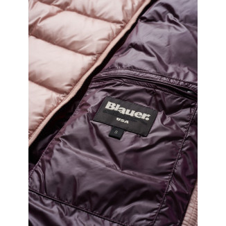 BLAUER PIUMINO LUNGO CON CAPPUCCIO AGNES COLORE ROSA