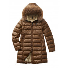 PIUMINO BLAUER LUNGO CON CAPPUCCIO IN PELLICCIA AGNES - 