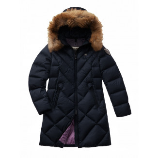 PIUMINO LUNGO CON CAPPUCCIO BLAUER ALTHEA BLU NOTTE - 