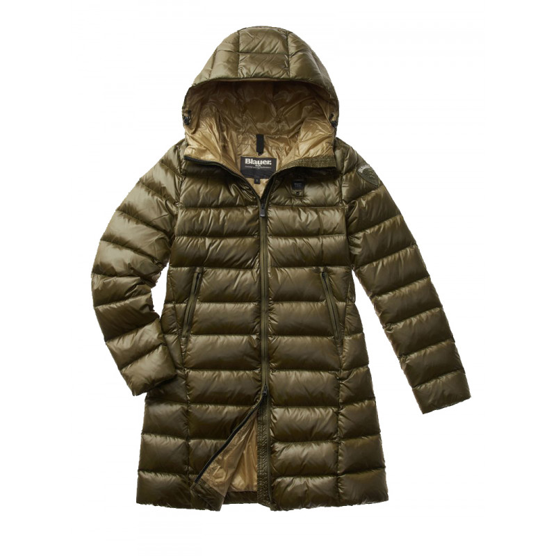 BLAUER PIUMINO LUNGO CON CAPPUCCIO AGNES VERDE - BLAUER PIUMINO LUNGO CON CAPPUCCIO AGNES VERDE -