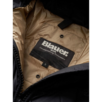 PIUMINO LUNGO CON CAPPUCCIO BLAUER ALTHEA NERO