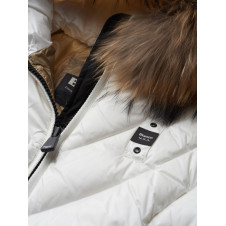 PIUMINO LUNGO CON CAPPUCCIO BLAUER ALTHEA BIANCO