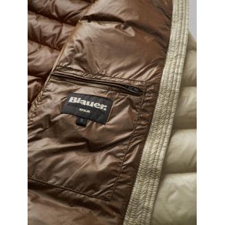 PIUMINO IMBOTTITO BLAUER CHARME CON CAPPUCCIO IN COLORE PELICAN