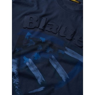 CAMISETA BLAUER ESCUDO PINCELADO - 