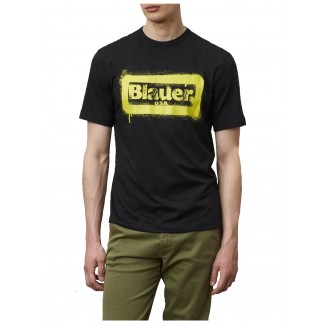 T-SHIRT BLAUER STAMPA GRAFFITI -